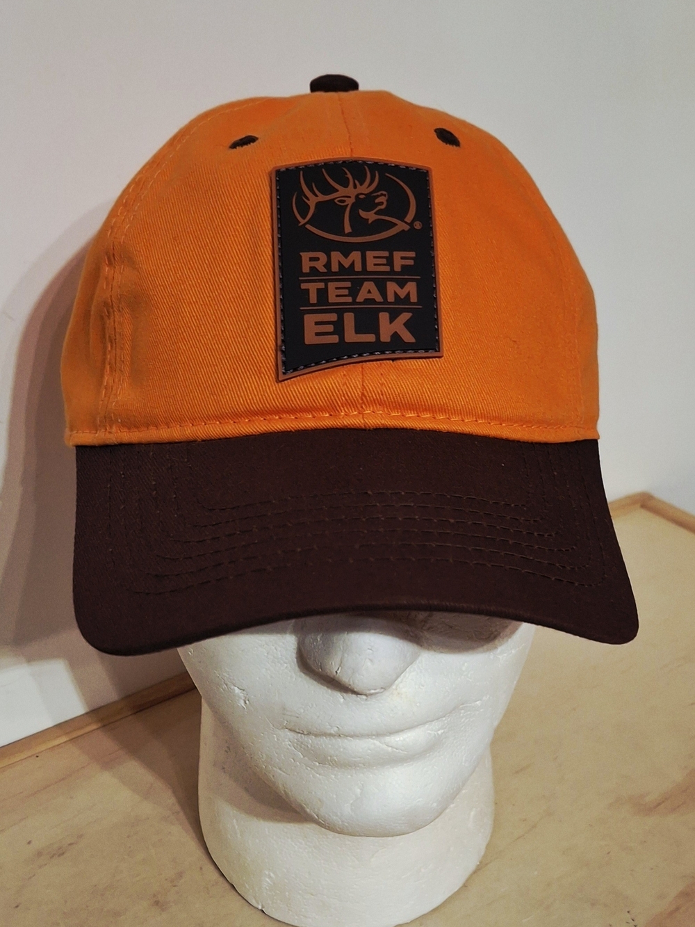 New Rocky Mountain Elk Foundation Strapback Hat Orange Hunting, One Size, RMEF